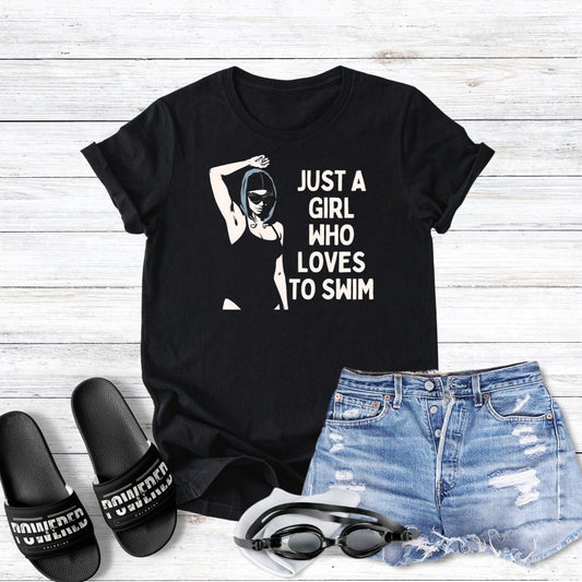 Just A Girl Who Loves To Swim Unisex T-shirt